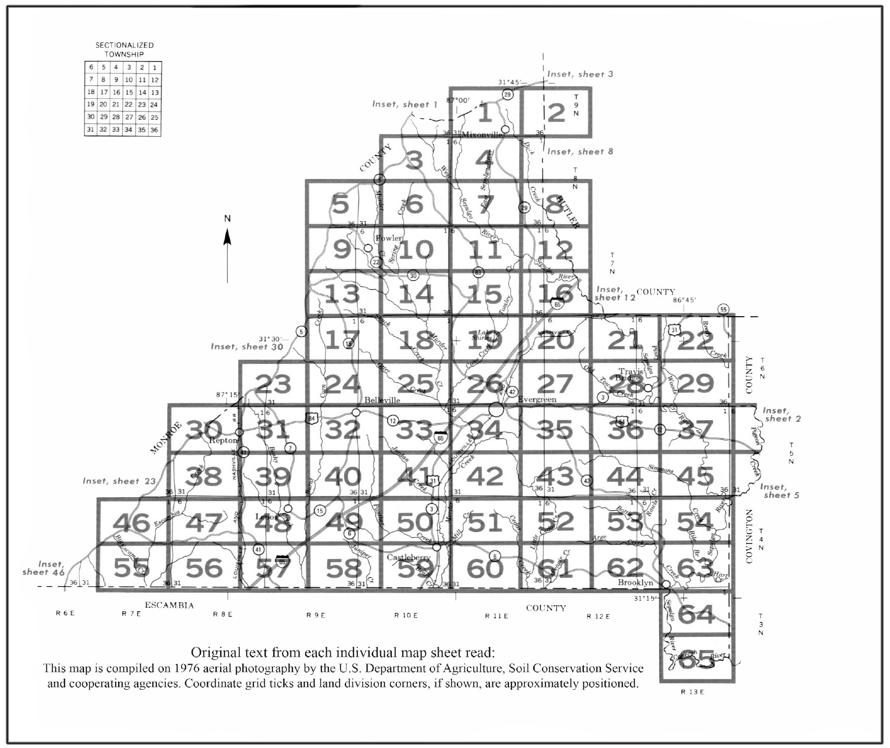 Conecuh County Soil Survey Map Index